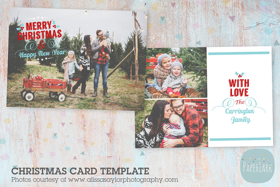 AC020 Christmas Card in Postcard Templates - product preview 8