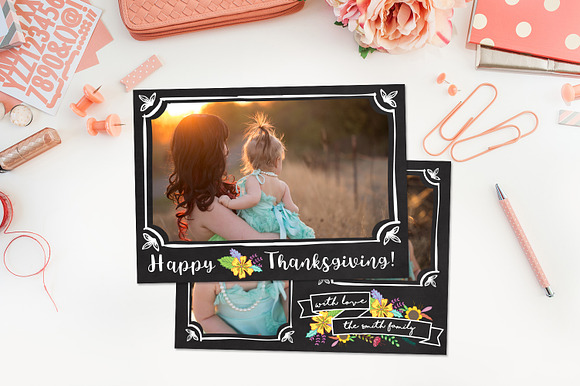Thanksgiving Card | Chalk Frames in Card Templates - product preview 3