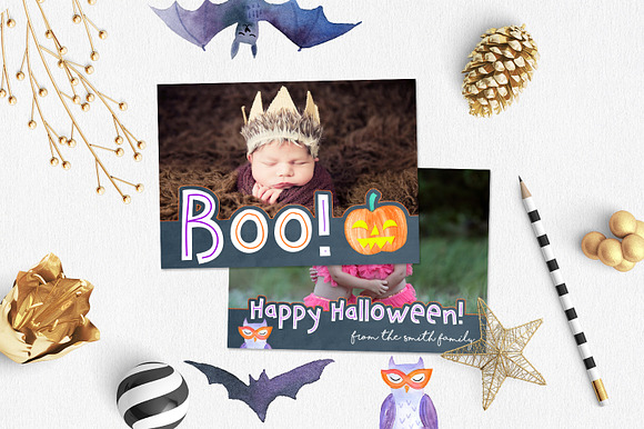Halloween Card | Cute & Thrilling in Card Templates - product preview 3