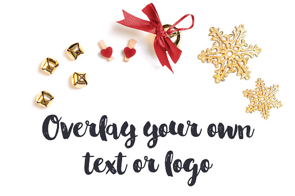 Gold & Red Holiday Brand Photos in Branding Mockups - product preview 3