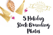 Gold & Pink Holiday Brand Photos