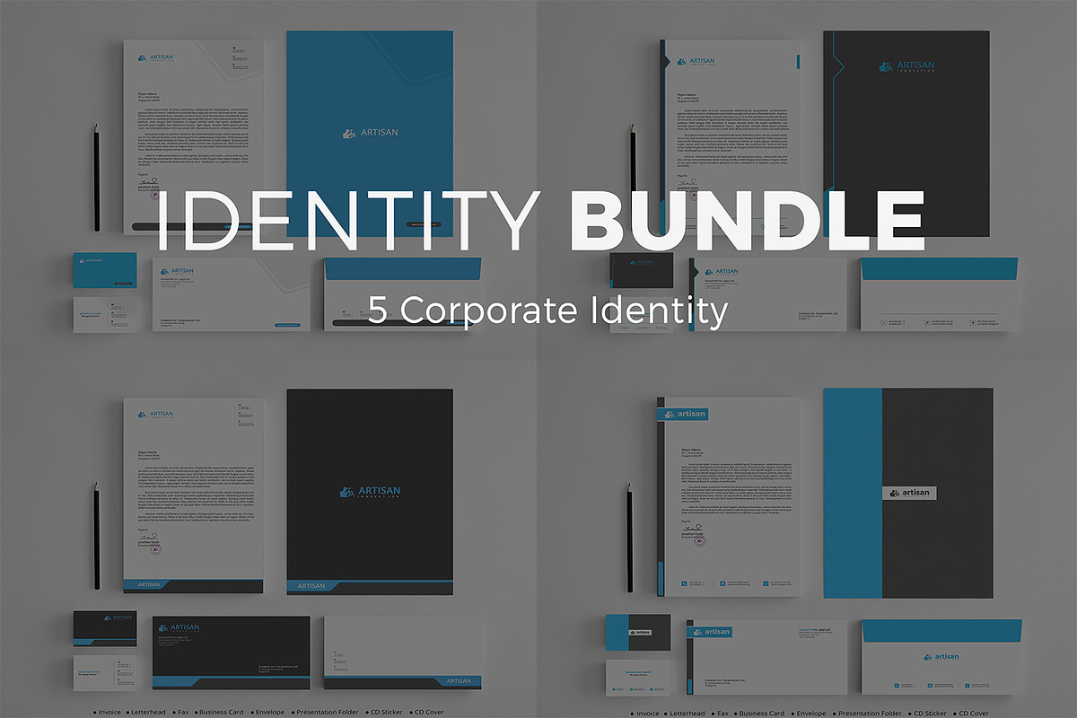 Corporate Identity Bundle in Stationery Templates - product preview 8