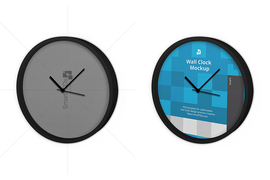 Round Wall Clock Design Mockup in Mockup Templates - product preview 8