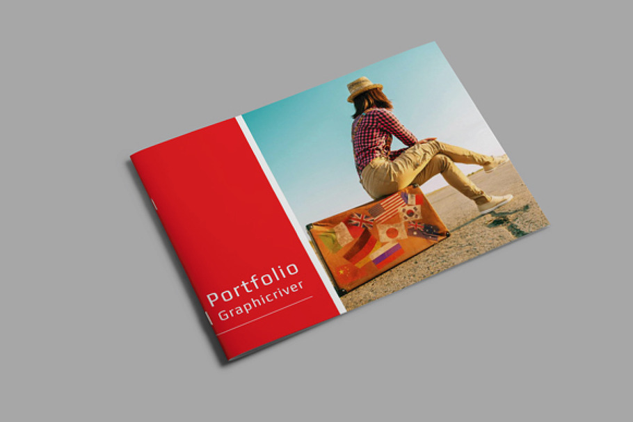 A4 Landscape Portfolio in Brochure Templates - product preview 8