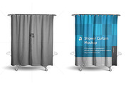 Shower Curtain Mockup Preview Design