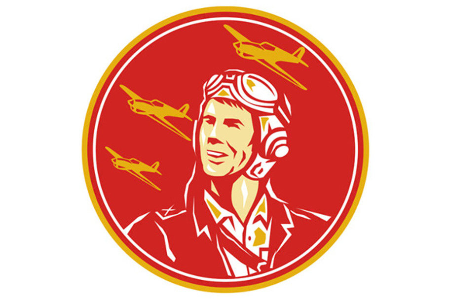 World War 2 Pilot Airman Fighter  in Illustrations - product preview 8