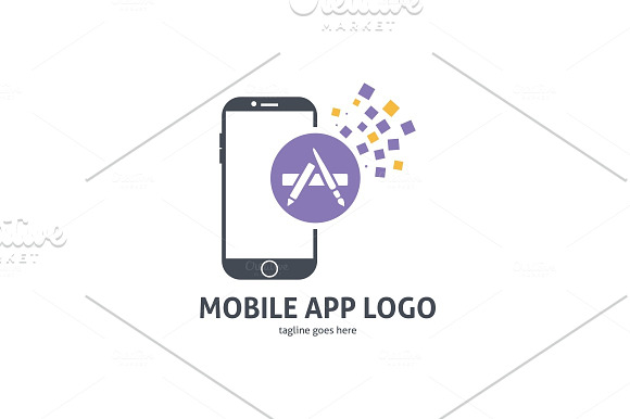 Mobile App Logo in Logo Templates - product preview 4