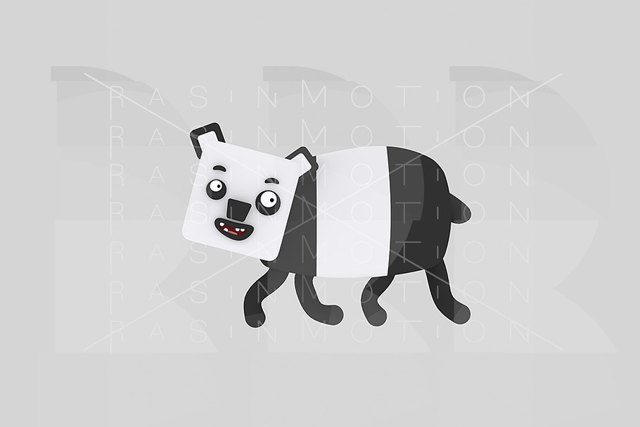 3d illustration. Panda.