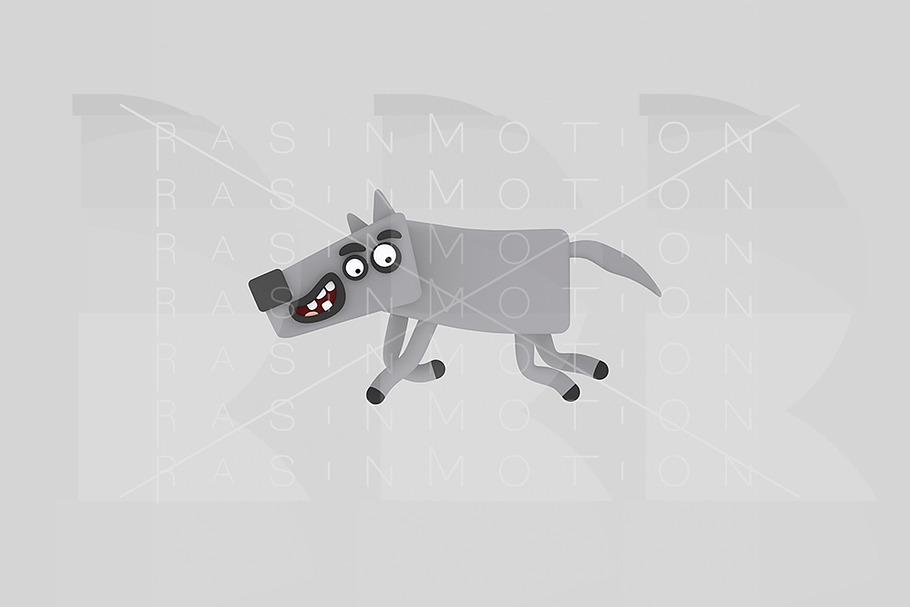 3d illustration. Wolf. in Illustrations - product preview 8