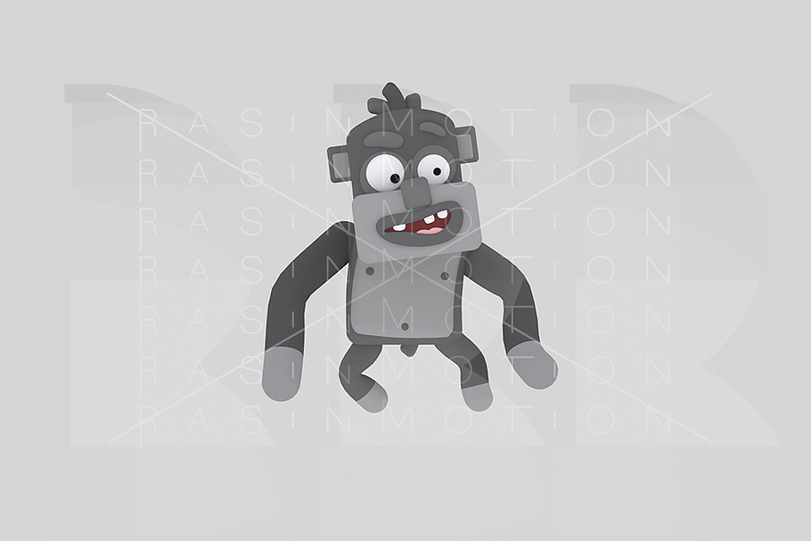 3d illustration. Gorilla. in Illustrations - product preview 8