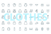 Clothes - 45 simple icons