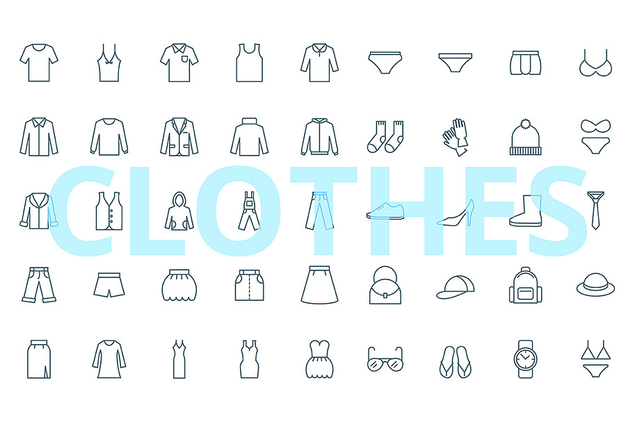 Clothes - 45 simple icons in Simple Icons - product preview 8