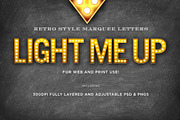 Light Me Up Retro Marquee Letters