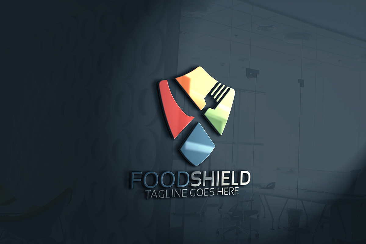 Food Shield Logo in Logo Templates - product preview 8