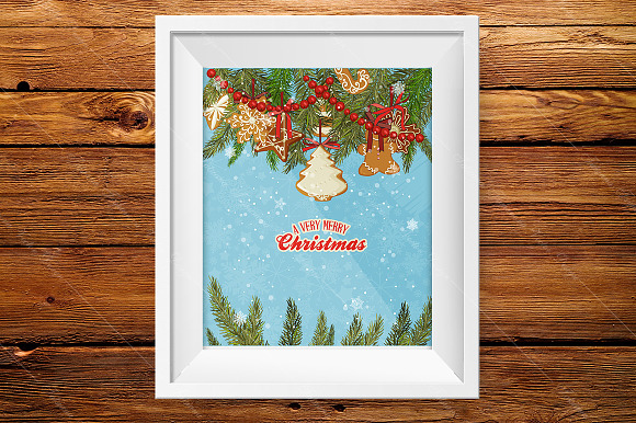 Christmas greeting card. New Year in Illustrations - product preview 1