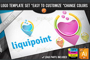 3D Liquids Water Point Logo Template