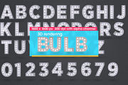 3D Rendering Bulb Typeface