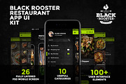 Black Rooster restaurant App ui kit