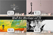 Wall Mockup - Sticker Mockup Vol 71