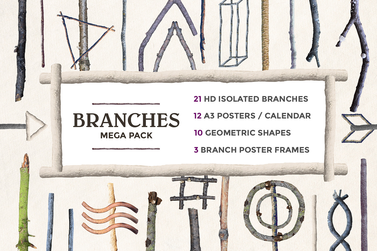 Autumn branches Mega Pack in Objects - product preview 8