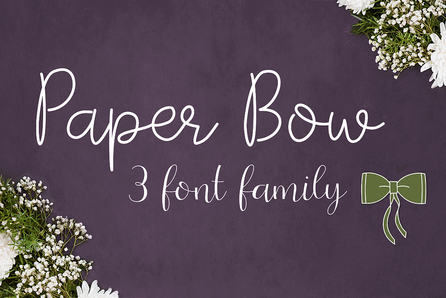 Paper Bow – Script Font Family