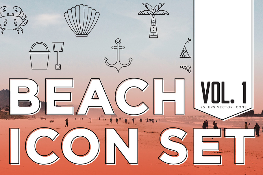 BEACH ICON SET VOL. 1 in Graphics - product preview 8