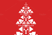 Vector hipster christmas tree