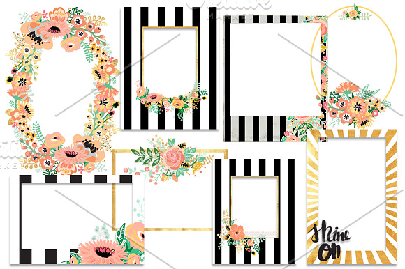 Autumn Florals Frames in Illustrations - product preview 1