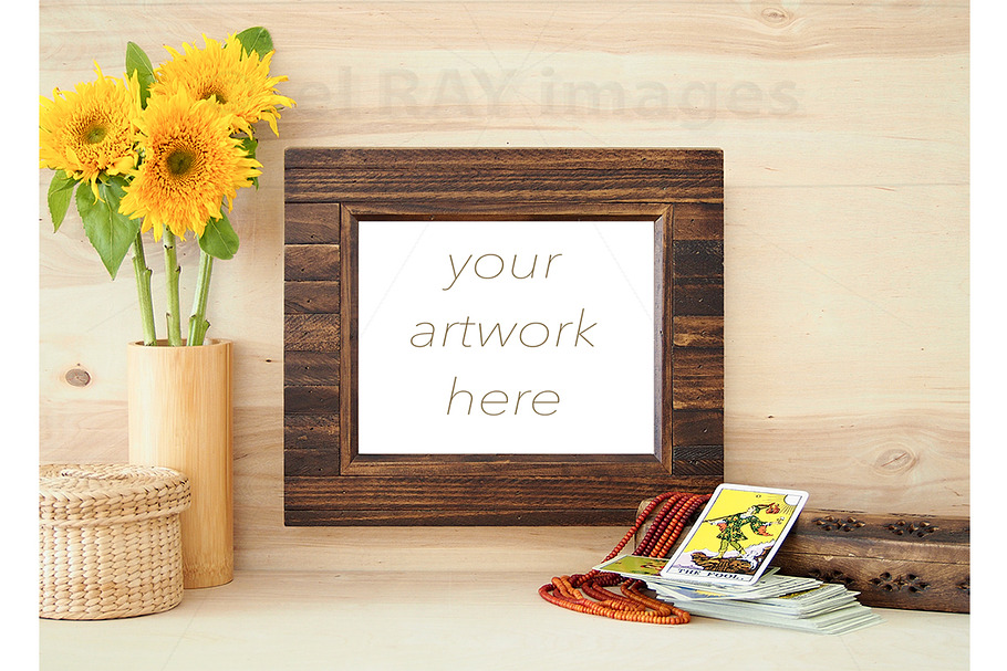 Sunflowers, Wood Frame Mockup in Print Mockups - product preview 8