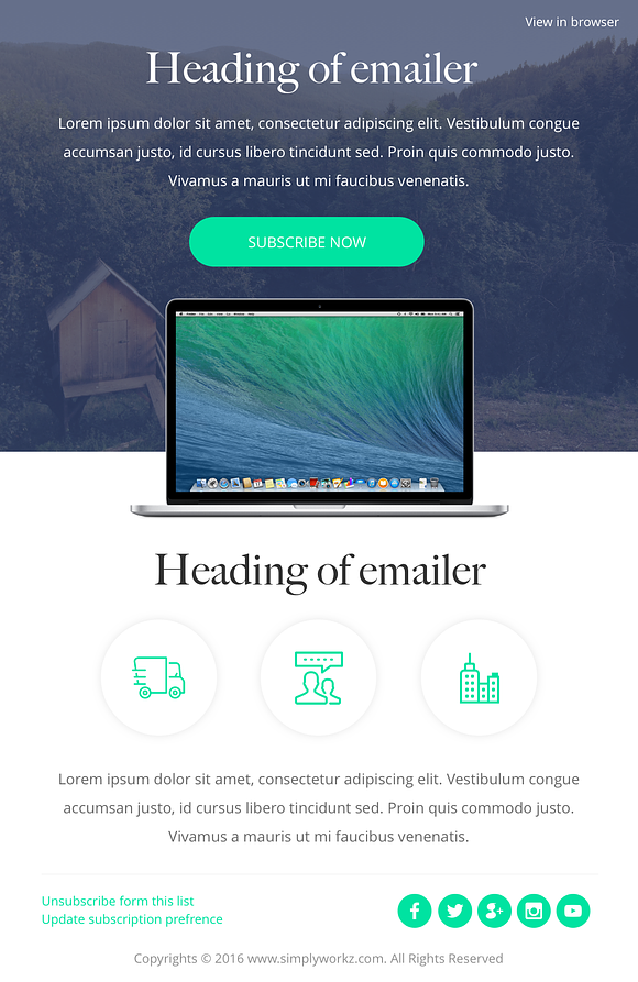5 Email Templates Bundle Sketch  in Email Templates - product preview 4