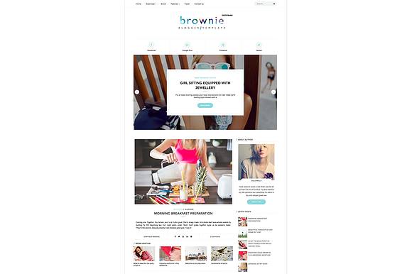Brownie Personal Blogger Template in Templates - product preview 2