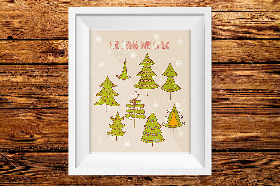 Christmas greeting card. New Year in Illustrations - product preview 8