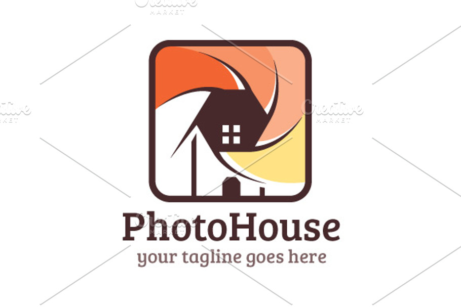 Photo House Studio Logo Template