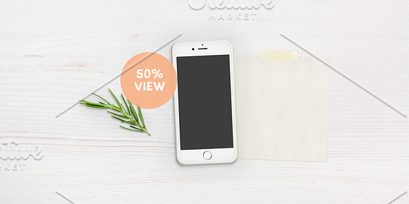 Black & White iPhone 6s™ Mockup in Mobile & Web Mockups - product preview 2