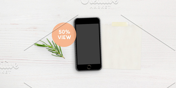 Black & White iPhone 6s™ Mockup in Mobile & Web Mockups - product preview 3