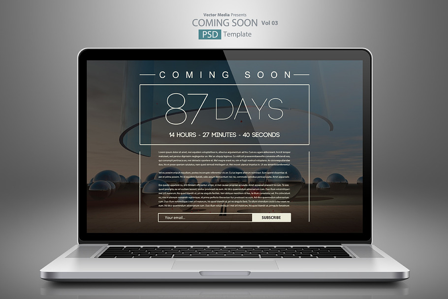 Coming Soon - PSD Template 03