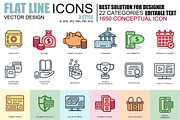 Flat Line Icons Bundle