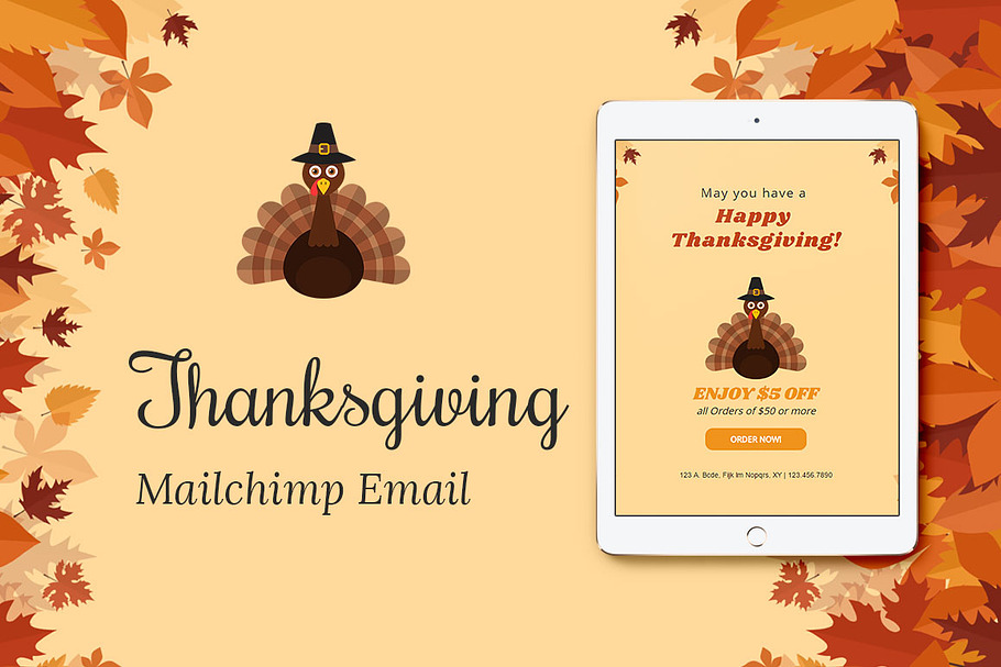 Thanksgiving Mailchimp Eblast in Mailchimp Templates - product preview 8