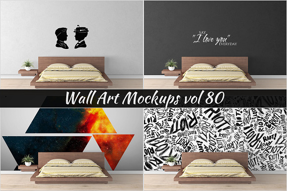 Wall Mockup - Sticker Mockup Vol 80 in Print Mockups - product preview 8