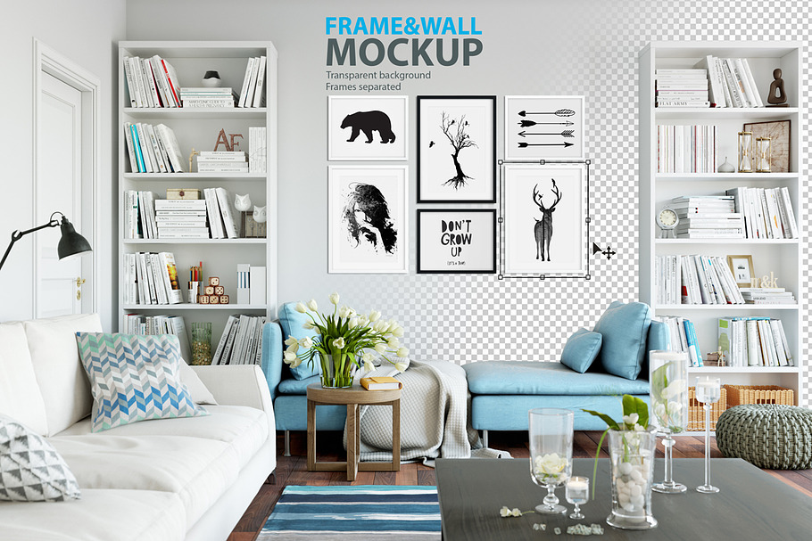 Frame & Wall Mockup 05 in Print Mockups - product preview 8