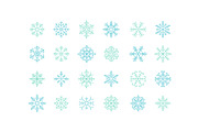 50 unique snowflakes icon