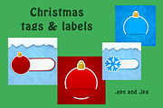 New Year & Christmas tags and labels