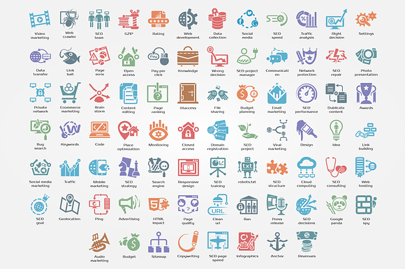 33% OFF SEO & Business Icons Bundle in Infographic Icons - product preview 1