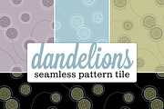 Seamless Pattern: Funky Dandelion