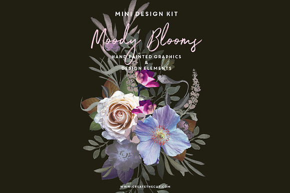 Design Kit - Moody Blooms in Illustrations - product preview 4