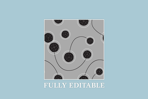 Seamless Pattern: Funky Dandelion in Patterns - product preview 1