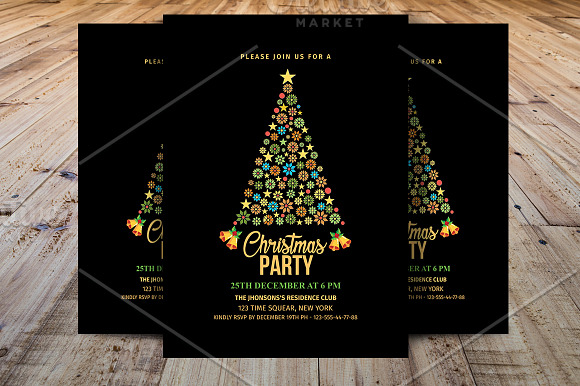Christmas Party Invitations Template in Templates - product preview 1