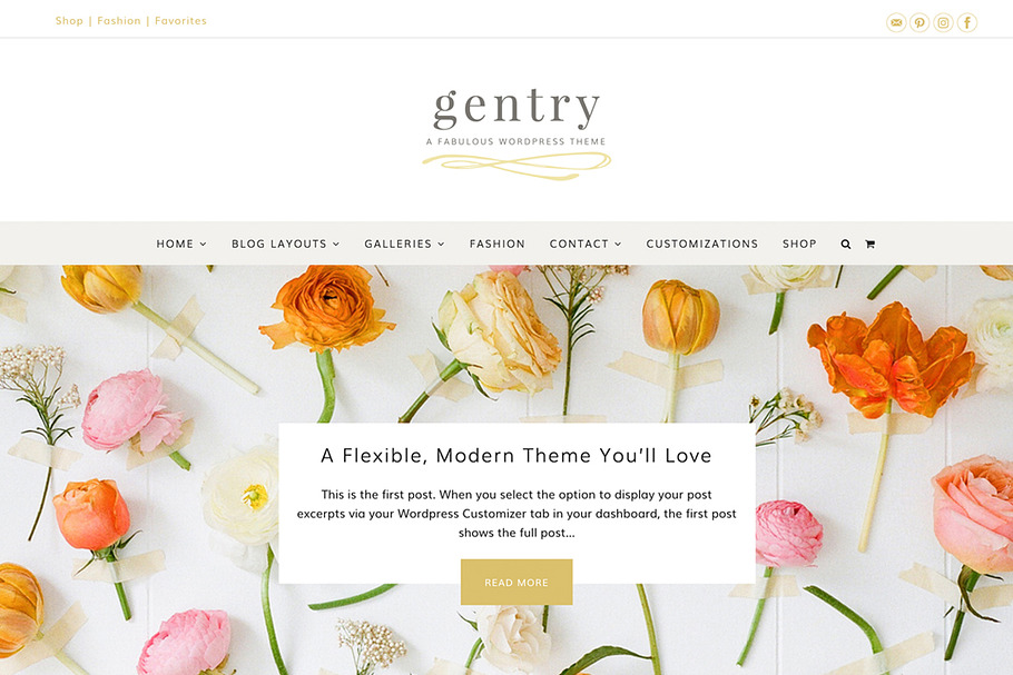 Gentry Feminine WordPress Theme in WordPress Blog Themes - product preview 8