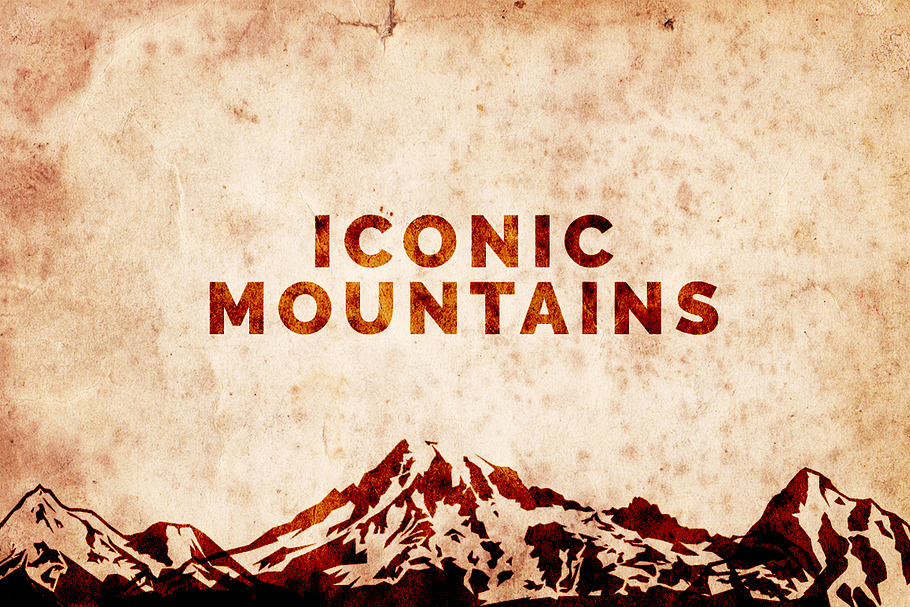 Iconic Mountain Vectors in Illustrations - product preview 8