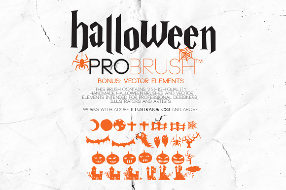 Halloween - ProBrush™ + Vectors in Photoshop Brushes - product preview 1